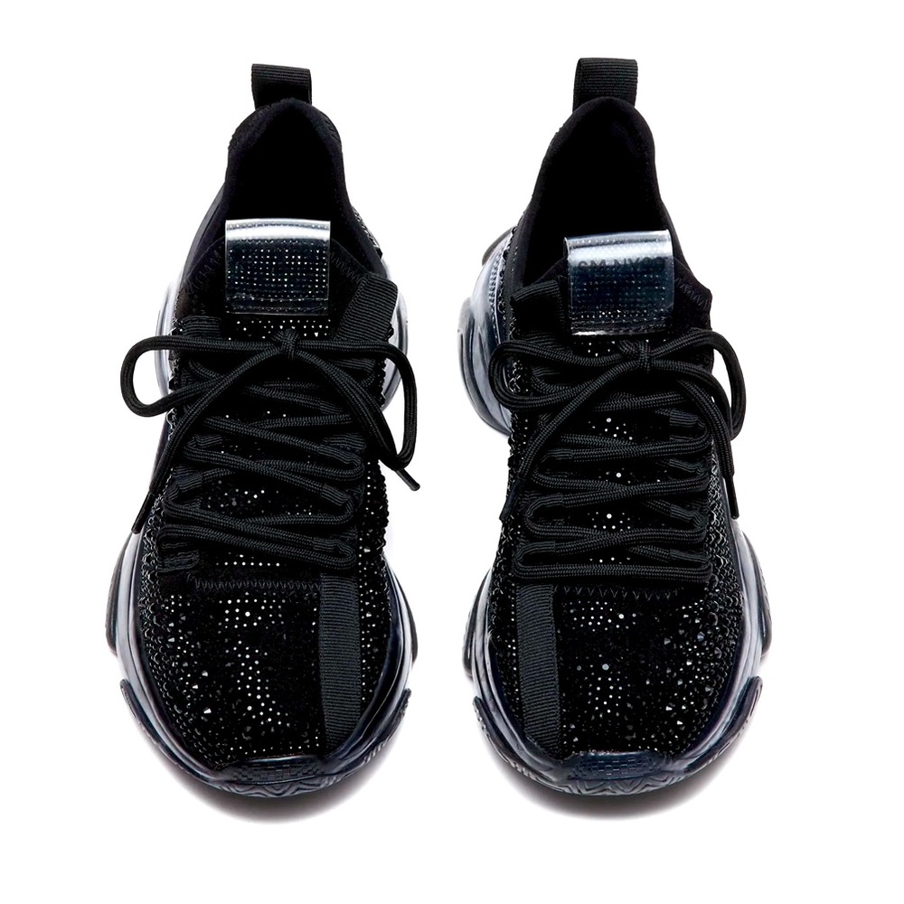 Steve Madden Black Glitter Sneakers